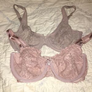 Wacoal 32dd 32e pink purple lace cute sexy bra